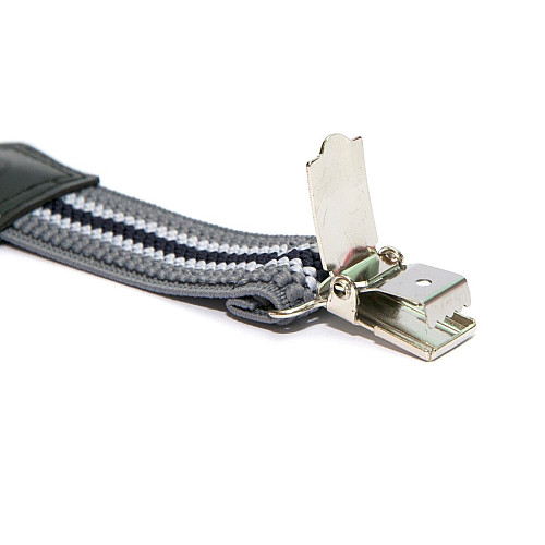 Подтяжки Gofin детские Серые в черные и белые полоски PBD-0101