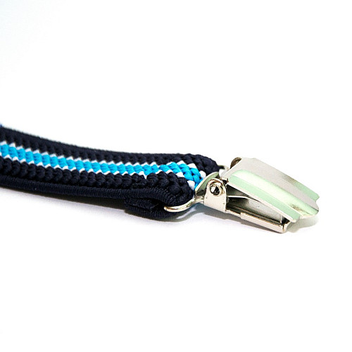 Подтяжки Gofin детские Темно-Синие с голубой полоской PBD-0102