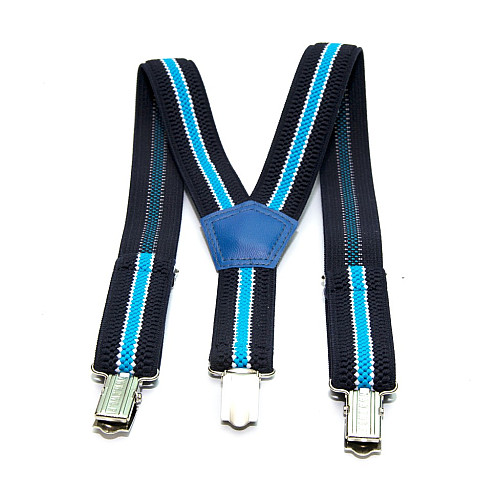 Подтяжки Gofin детские Темно-Синие с голубой полоской PBD-0102