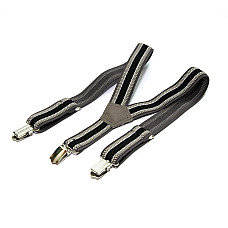 Подтяжки Gofin детские Серые с шырокой черной полоской PBD-0103