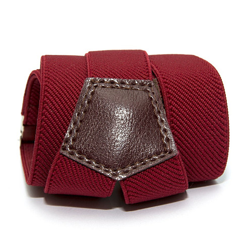 Детские бордовые подтяжки Gofin PBD-0106