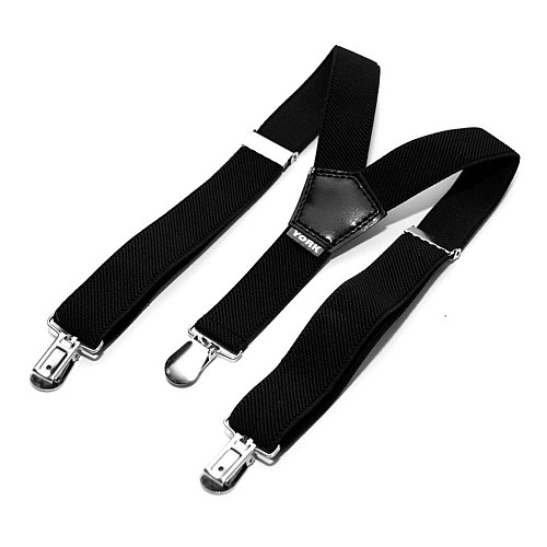 Детские подтяжки Gofin черные однотонные PBD-018