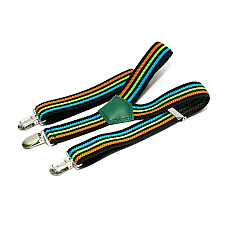 Подтяжки Gofin детские Черные в Разноцветные полоски PBD-024