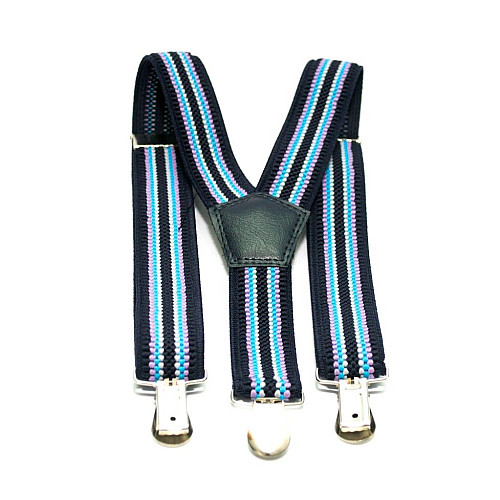 Подтяжки Gofin детские Синие с полосками PBD-030