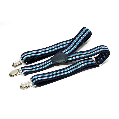 Подтяжки Gofin детские Синие с полосками PBD-030