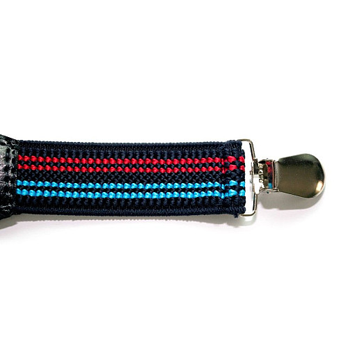 Подтяжки Gofin детские Синие з Красными и Голубими полосками PBD-032