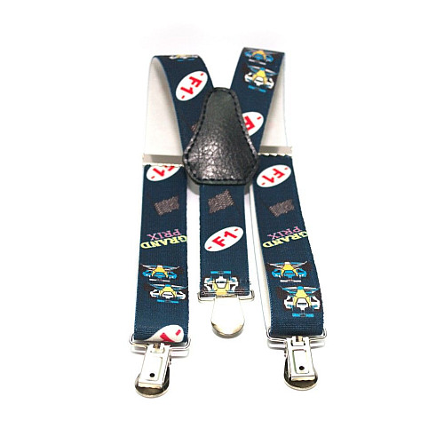 Подтяжки Gofin детские Синие Формула 1 PBD-034