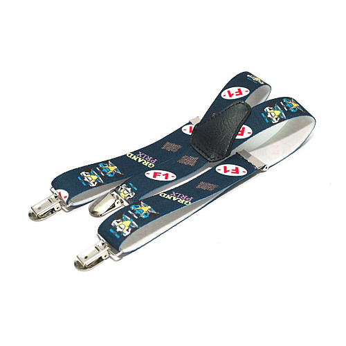 Подтяжки Gofin детские Синие Формула 1 PBD-034