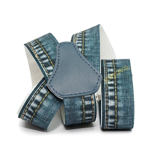 Підтяжки Gofin дитячі Сині джинсові PBD-043