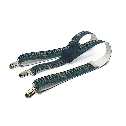 Підтяжки Gofin дитячі Сині джинсові PBD-043