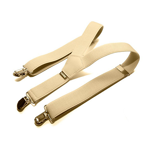 Детские подтяжки Gofin светло-бежевые однотонные PBD-050