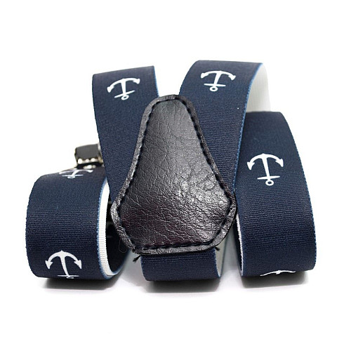 Підтяжки Gofin дитячі сині з якорями PBD-059