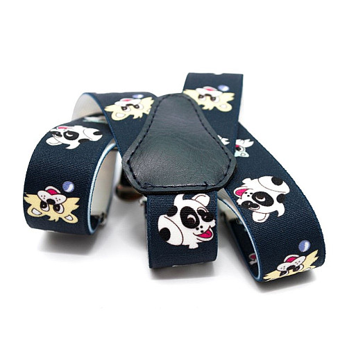 Підтяжки Gofin дитячі сині з тваринками PBD-061