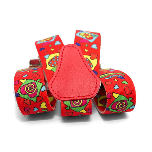 Підтяжки Gofin дитячі червоні з сердечками PBD-062