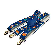 Детские синие подтяжки Gofin со зверюшками PBD-068