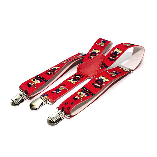 Червоні дитячі Підтяжки Gofin з малюнком PBD-072