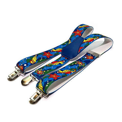 Детские Подтяжки Gofin синие морские PBD-076