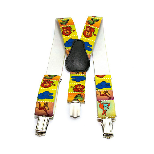 Подтяжки Gofin детские Разноцветные с зверюшками PBD-084