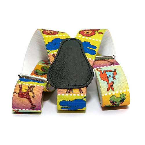 Подтяжки Gofin детские Разноцветные с зверюшками PBD-084