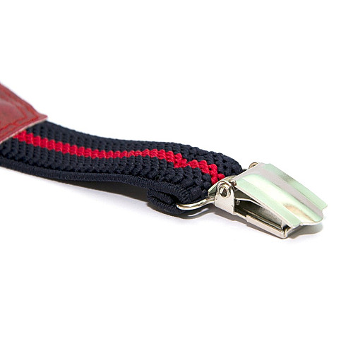 Подтяжки Gofin детские Темно-Синие в Красную полоску PBD-088