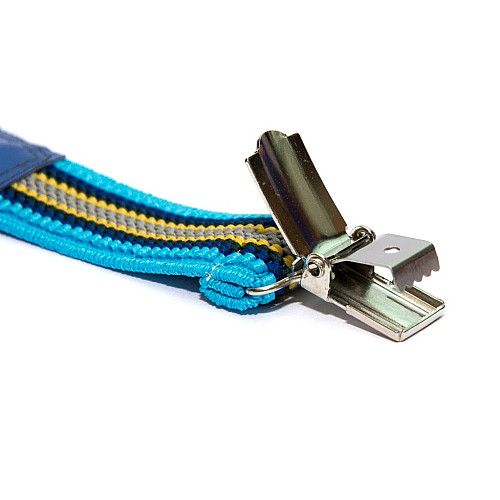 Подтяжки Gofin детские Голубые с разноцветними полосками PBD-095