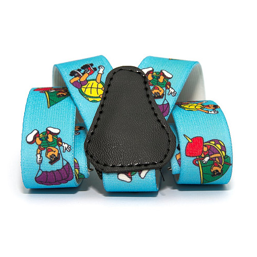 Дитячі блакитні підтяжки Gofin з черепашками PBD-15003