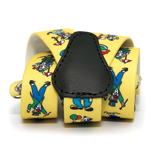 Детские желтые подтяжки Gofin с клоунами PBD-15004