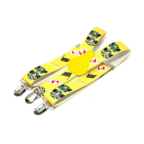 Підтяжки Gofin дитячі Жовті Формула 1 PBD-039