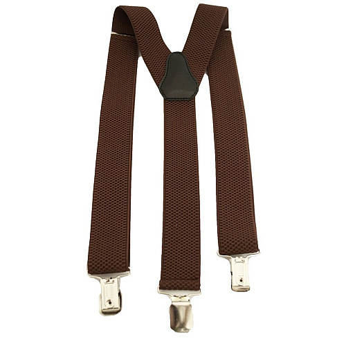 Подтяжки Gofin коричневые Y образные 3,5 см PBP-4605