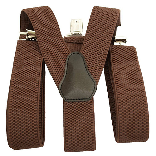 Подтяжки Gofin коричневые Y образные 3,5 см PBP-4605