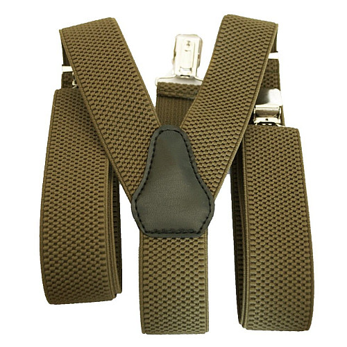 Подтяжки Gofin хаки однотонные 3,5 см Y образные PBP-4608