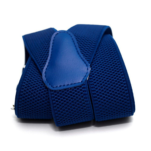 Подтяжки Gofin синие електрик Y образные синие електрик 3,5 см PBP-4618