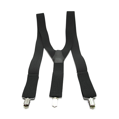 Підтяжки Gofin чорні однотонні Y подібні 3,5 см PBP-4604