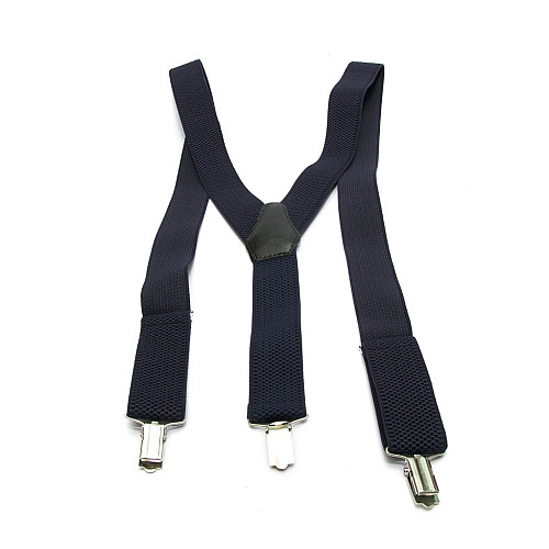 Подтяжки Gofin темно-синие однотонные 3,5 см PBP-4609