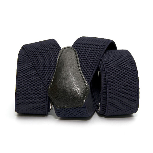 Подтяжки Gofin темно-синие однотонные 3,5 см PBP-4609