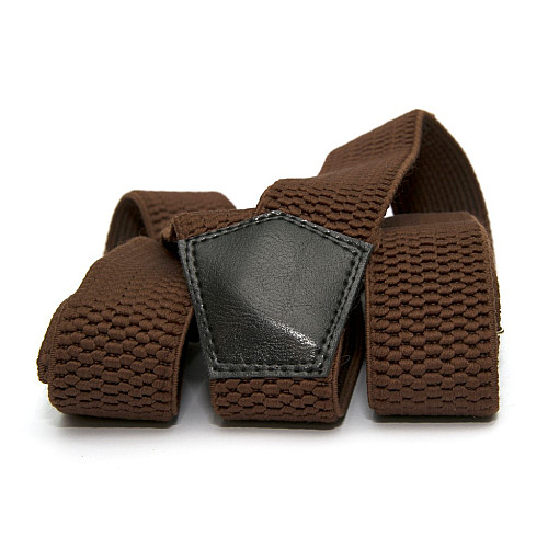 Широкие подтяжки Gofin коричневые 4 см PBP-4623
