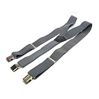 Підтяжки Gofin широкі сірі Y подібні 4 см PBP-4626