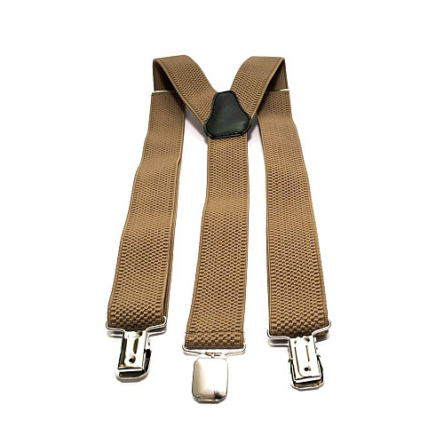 Подтяжки бежевые Gofin Y образные 3,5 см PBP-4632