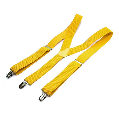 Подтяжки Gofin желтые Y образные 3,5 см PBP-4641