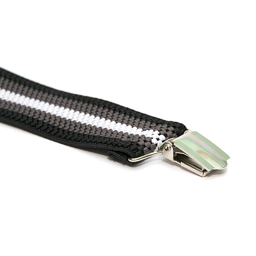 Підтяжки Gofin чоловічі смугасті в сірих тонах PBP-4648