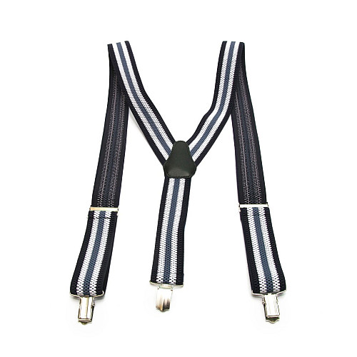 Подтяжки Gofin мужские полосатые в синих тонах PBP-4649