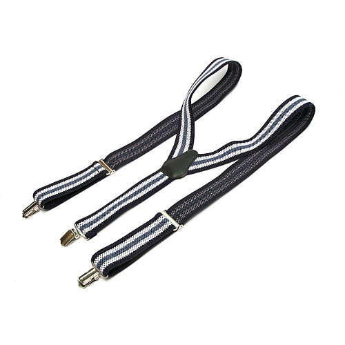 Подтяжки Gofin мужские полосатые в синих тонах PBP-4649