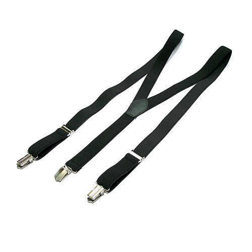 Подтяжки узкие черные Gofin 2,5 см PBP-4650