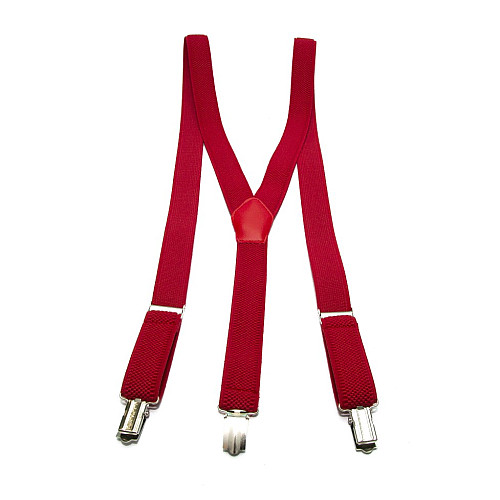 Подтяжки Gofin узкие красные 2,5 см PBP-4651