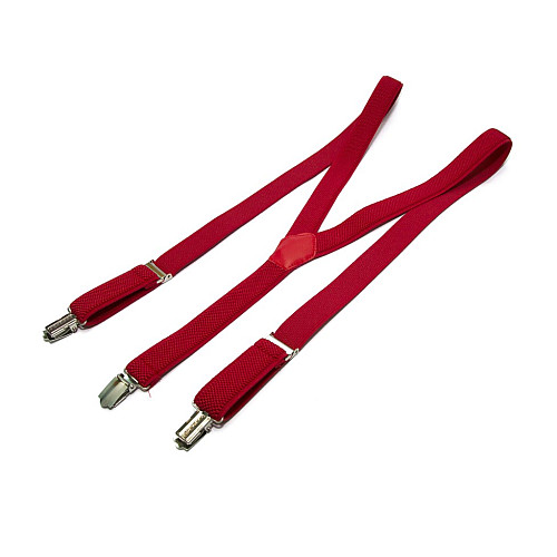 Подтяжки Gofin узкие красные 2,5 см PBP-4651