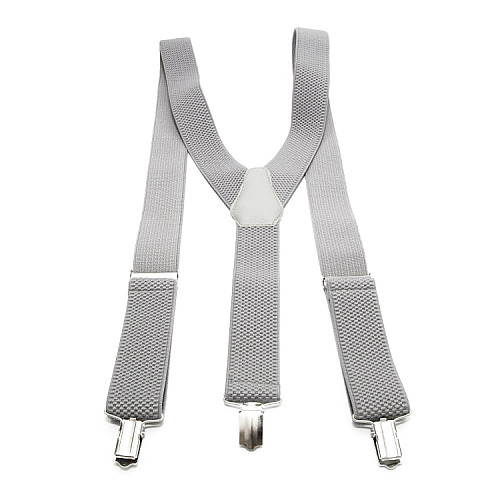 Подтяжки Gofin мужские светло-серые однотонные 3,5 см PBP-4663