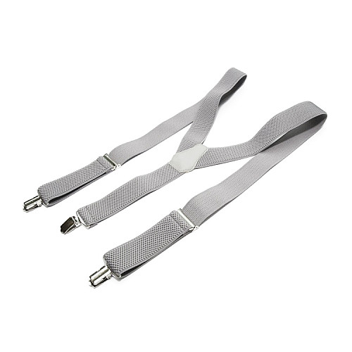 Подтяжки Gofin мужские светло-серые однотонные 3,5 см PBP-4663