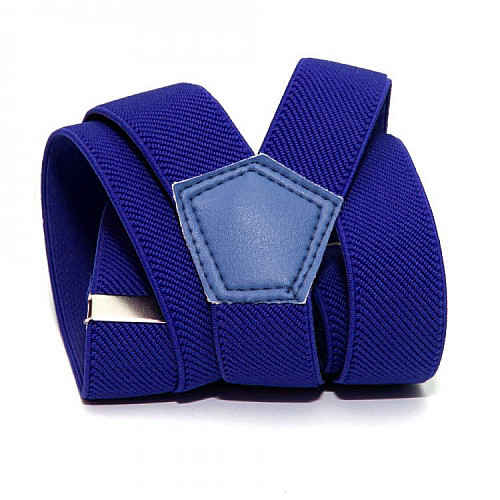 Вузькі підтяжки Gofin сині електрик 2,5 см PBP-4664