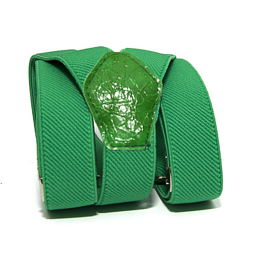 Вузькі зелені підтяжки Gofin 2,5 см PBP-4665