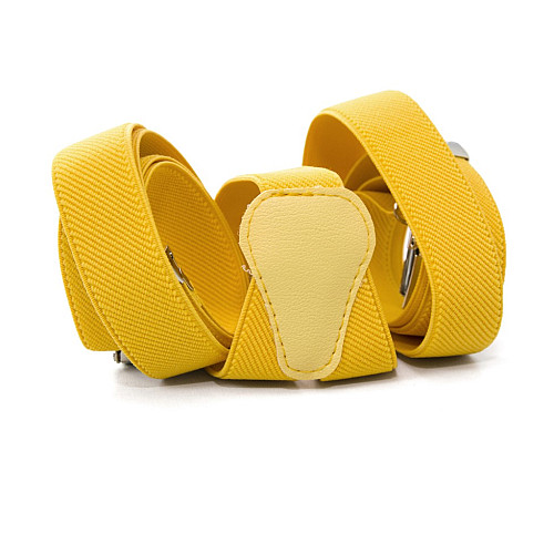 Узкие желтые подтяжки Gofin Y образные 2,5 см PBP-4669